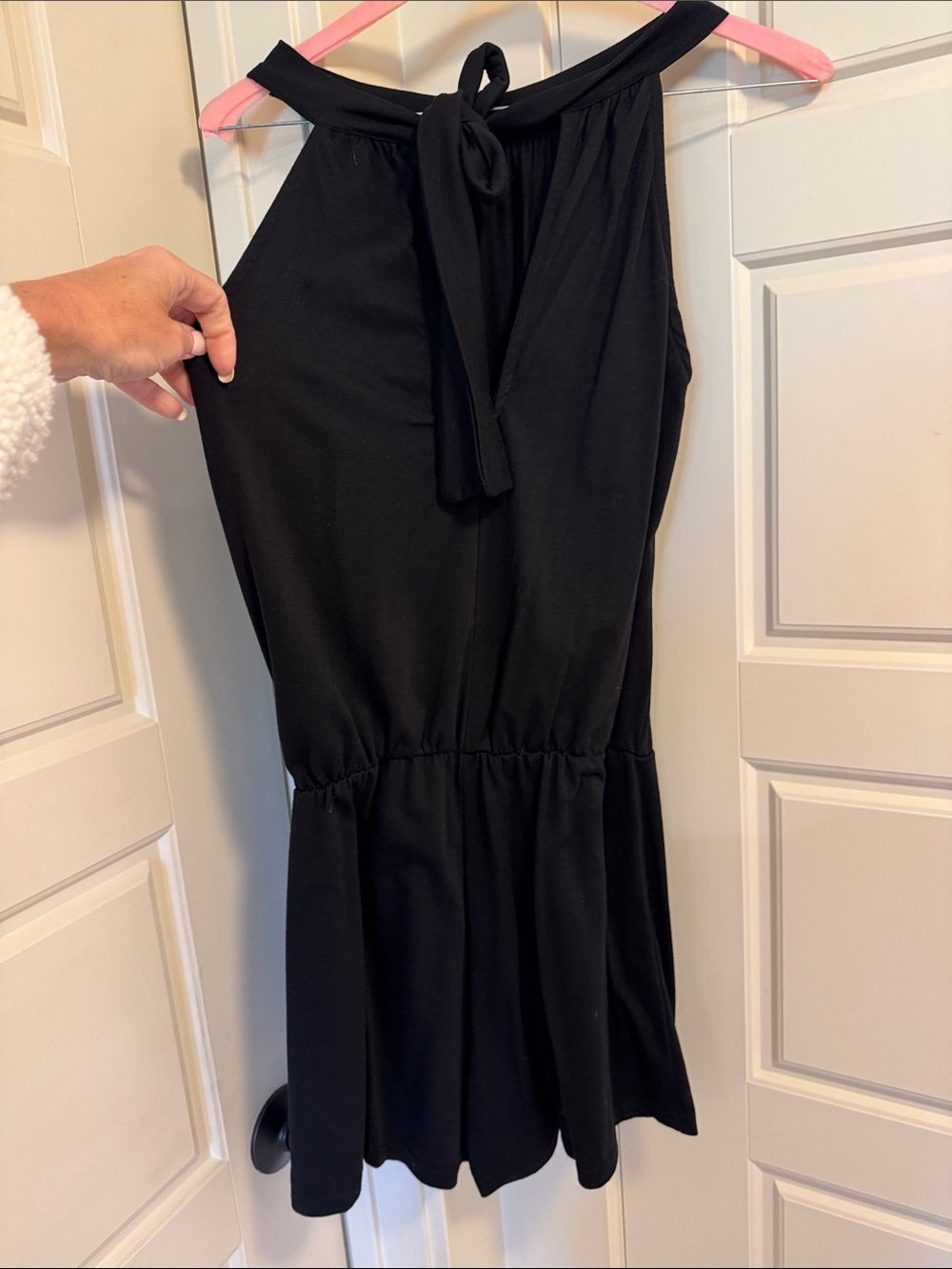 Splendid Black Sleeveless Halter Romper Women's - Picture 3 of 4